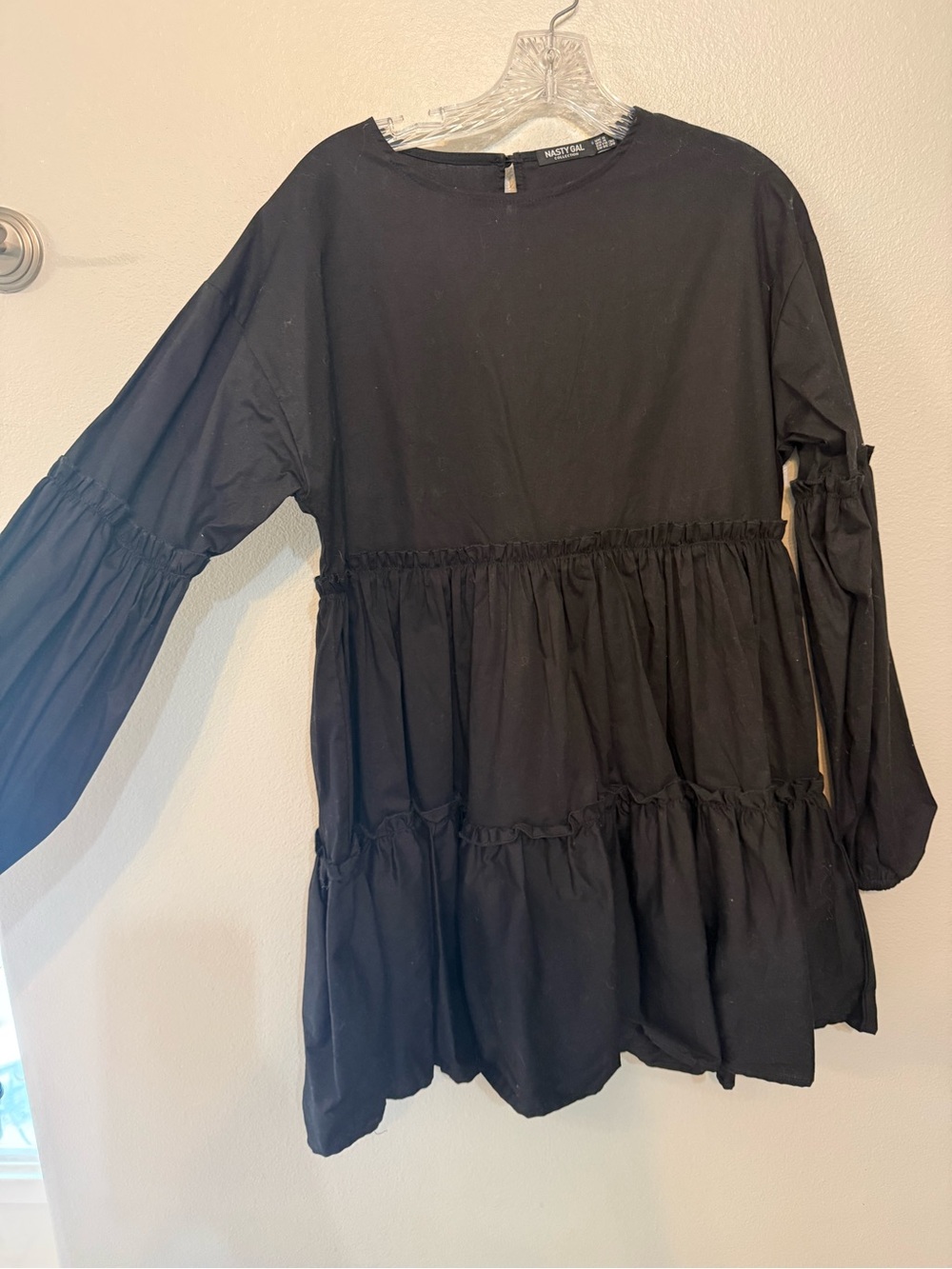 Nasty Gal Black Tiered Peasant Tunic